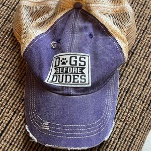 Dogs before dudes ball cap